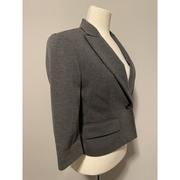 BCBG Max Azria Gray Cropped "Natalia" Blazer, Size XS - Picture 7 of 10